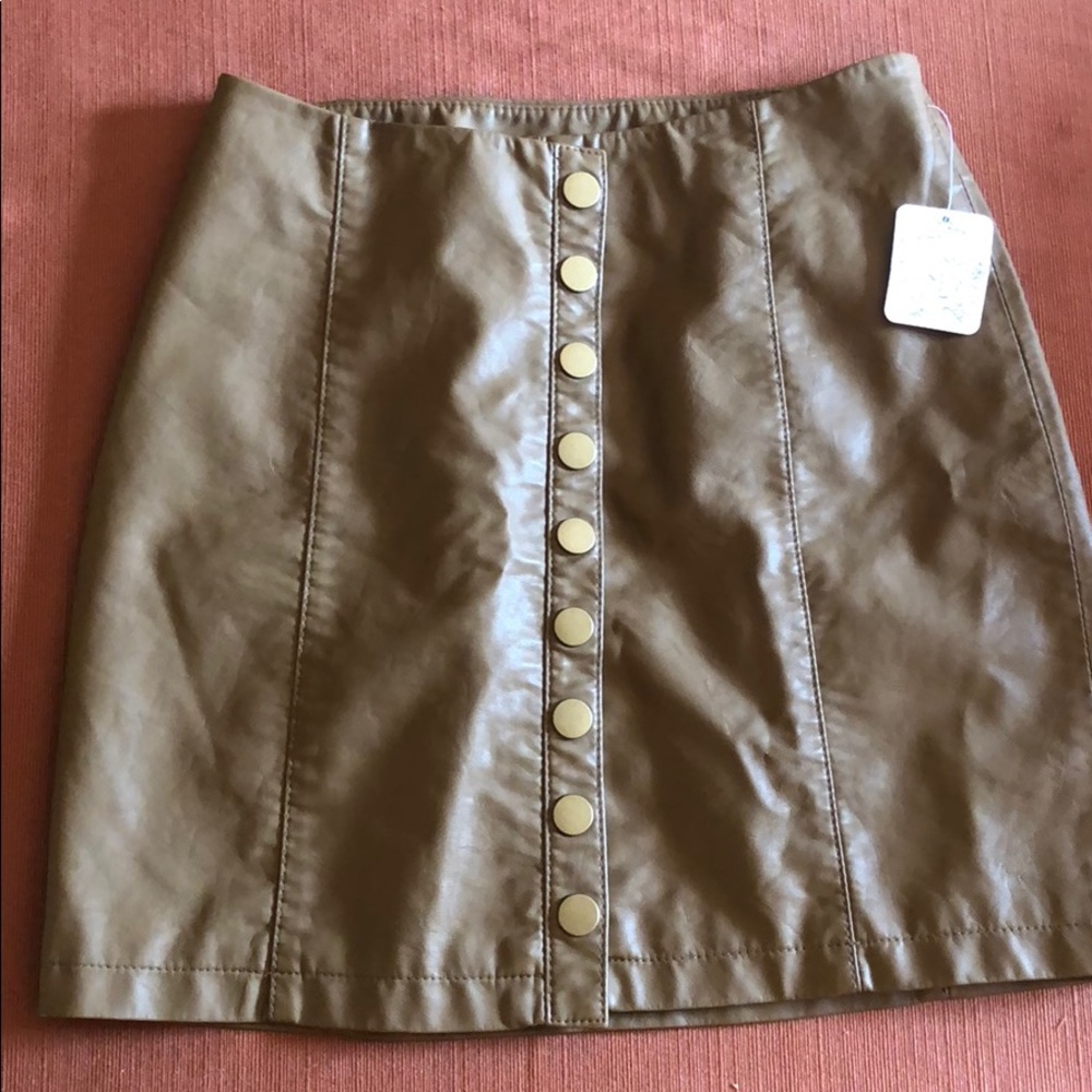 Free people button up skirt